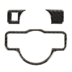 3 PCS Car Headlight Switch Panel Carbon Fiber Decorative Sticker for Mercedes-Benz W204 2007-2013, Headlight Switch Panel