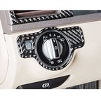 3 PCS Car Headlight Switch Panel Carbon Fiber Decorative Sticker for Mercedes-Benz W204 2007-2013, Headlight Switch Panel