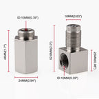 90 Degree Car Oxygen Sensor Spacer Engine Light CEL Check Bung Mini Catalytic Converter M18 x 1.5, 90 Degree
