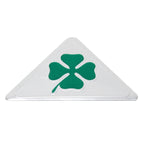 Four Leaf Clover Herb Luck Symbol Aluminum Slim Triangle Badge Emblem Labeling Sticker Styling Car Dashboard  Decoration, Four Leaf Clover 1, Four Leaf Clover 2