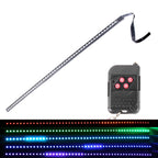 5050 20W 48 LED RGB Car Truck Remote Colorful Knight Rider LED Strobe Scanner Flash Strip Light, DC 12V  Cable Length: 130cm, 0
