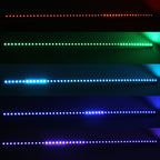 5050 20W 48 LED RGB Car Truck Remote Colorful Knight Rider LED Strobe Scanner Flash Strip Light, DC 12V  Cable Length: 130cm, 0