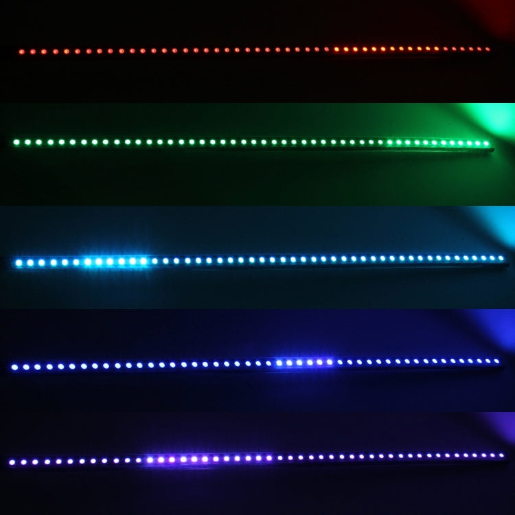 5050 20W 48 LED RGB Car Truck Remote Colorful Knight Rider LED Strobe Scanner Flash Strip Light, DC 12V  Cable Length: 130cm, 0