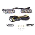 2 PCS DC 12V 6W 400 LM 6000K Tri Circular Car DRL&Turn Light(White Light + Yellow Light), Cable Length: 50cm, DC 12V 6W 400 LM 6000K