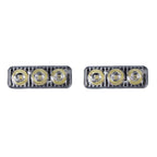 2 PCS DC 12V 6W 400 LM 6000K Tri Circular Car DRL Daytime Running White Lights Lamp, Cable Length: 50cm, DC 12V 6W 400 LM