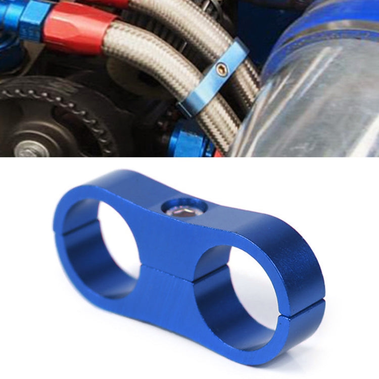 AN6 Automotive 2-hole High Pressure Tubing Fixing Clip Car Tubing Clamp Aluminum Alloy Clip Tubing Separator, Random Color Delivery, AN6