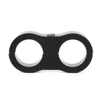 AN6 Automotive 2-hole High Pressure Tubing Fixing Clip Car Tubing Clamp Aluminum Alloy Clip Tubing Separator, Random Color Delivery, AN6