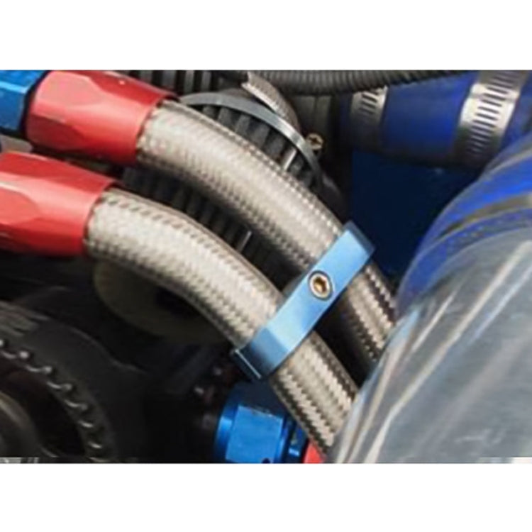 AN6 Automotive 2-hole High Pressure Tubing Fixing Clip Car Tubing Clamp Aluminum Alloy Clip Tubing Separator, Random Color Delivery, AN6