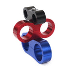 AN10 Automotive 2-hole High Pressure Tubing Fixing Clip Car Tubing Clamp Aluminum Alloy Clip Tubing Separator, Random Color Delivery, AN10