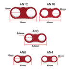 AN12 Automotive 2-hole High Pressure Tubing Fixing Clip Car Tubing Clamp Aluminum Alloy Clip Tubing Separator, Random Color Delivery, AN12