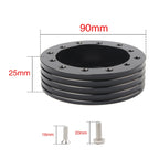Car Hub for 6-Hole to 3-Hole Steering Wheel Adapter Boss Kit Steering Wheel Spacer Bolts, Adapter (Black), Adapter (Silver)