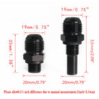 2 PCS Car Transmission Oil Cooler Adapters  AN8-1/4NPS Threaded Joints, AN8-1/4NPS