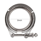 2 inch Car Turbo Exhaust Downpipe V-Band Clamp Stainless Steel 304 Flange Clamp, 2 inch V-Band Clamp
