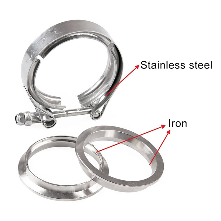 2 inch Car Turbo Exhaust Downpipe V-Band Clamp Stainless Steel 304 Flange Clamp, 2 inch V-Band Clamp