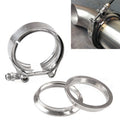 2.5 inch Car Turbo Exhaust Downpipe V-Band Clamp Stainless Steel 304 Flange Clamp, 2.5 inch V-Band Clamp