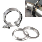 3.5 inch Car Turbo Exhaust Downpipe V-Band Clamp Stainless Steel 304 Flange Clamp, 3.5 inch V-Band Clamp