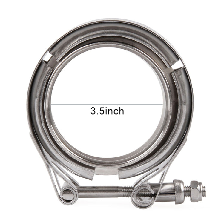 3.5 inch Car Turbo Exhaust Downpipe V-Band Clamp Stainless Steel 304 Flange Clamp, 3.5 inch V-Band Clamp