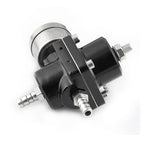0-140PSI Universal Car Fuel Pressure Regulator with Gauge Adjustable Oil Pressure Regulator, 0-140PSI