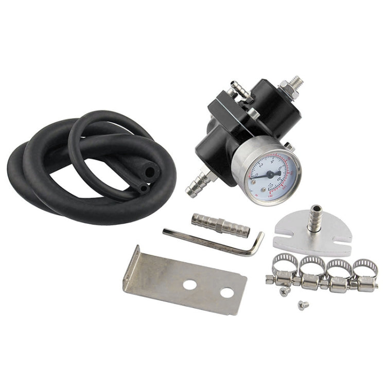 0-140PSI Universal Car Fuel Pressure Regulator with Gauge Adjustable Oil Pressure Regulator, 0-140PSI