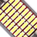 2 PCS DC 12V 6W 36MM Bicuspid Car Door Lamps Registration Mark light Dashboard Dome Door Lights LED Reading Lamp with 27 LED SMD 3014 Lights White, 36MM
