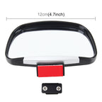 3R-081 Car Blind Spot Side View Wide Angle Convex Mirror Vision Collection Side View Mirror Blind Spot Mirror, 3R-081(Black), 3R-081(Silver)
