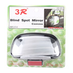3R-081 Car Blind Spot Side View Wide Angle Convex Mirror Vision Collection Side View Mirror Blind Spot Mirror, 3R-081(Black), 3R-081(Silver)