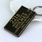 Detective Sherlock 221B Key Chain Car Key Ring Multi-functional Tool Key Holder Key Chains Rings Holder Pendant  Auto Parts