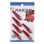 6 PCS Universal Resin Rear Spoiler Car Auto Rear Spoiler Exterior Rear Spoiler Kit Car Crash Strip Spoiler Routed Board Mute Rectifier Noise Reduction Spoiler
