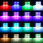 2 PCS Colorful 36MM Bicuspid Remote Control Car Dome Lamp LED Reading Light with 6 LED Lights, Car Dome Lamp