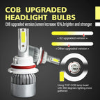 2pcs 9004 18W 1800LM 6000K Waterproof IP68 Car Auto LED Headlight with 2 COB LED Lamps, DC 9-36V, 9004