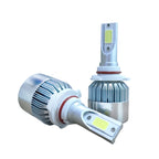 2pcs 9005 18W 1800LM 6000K Waterproof IP68 Car Auto LED Headlight with 2 COB LED Lamps, DC 9-36V, 9005