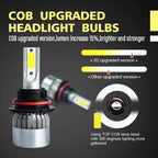 2pcs 9007 18W 1800LM 6000K Waterproof IP68 Car Auto LED Headlight with 2 COB LED Lamps, DC 9-36V, 9007