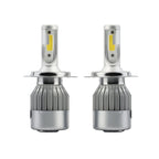 2pcs H4 18W 1800LM 6000K Waterproof IP68 Car Auto LED Headlight with 2 COB LED Lamps, DC 9-36V, H4