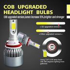 2pcs H8/H11 18W 1800LM 6000K Waterproof IP68 Car Auto LED Headlight with 2 COB LED Lamps, DC 9-36V, H8/H11