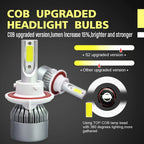 2pcs H13 18W 1800LM 6000K Waterproof IP68 Car Auto LED Headlight with 2 COB LED Lamps, DC 9-36V, H13