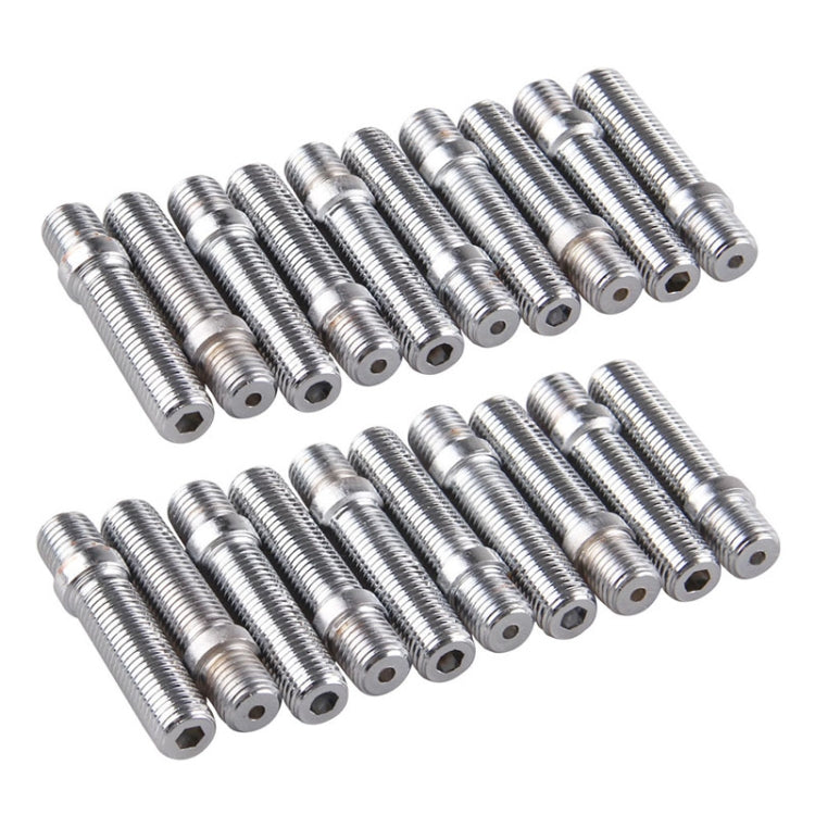 20 PCS 5cm Universal Car Modification Extended Wheels Stud Conversion M14x1.5 to M12x1.5 Screw Adapter LN032 LN033 LN044, 5cm M14x1.5 to M12x1.5