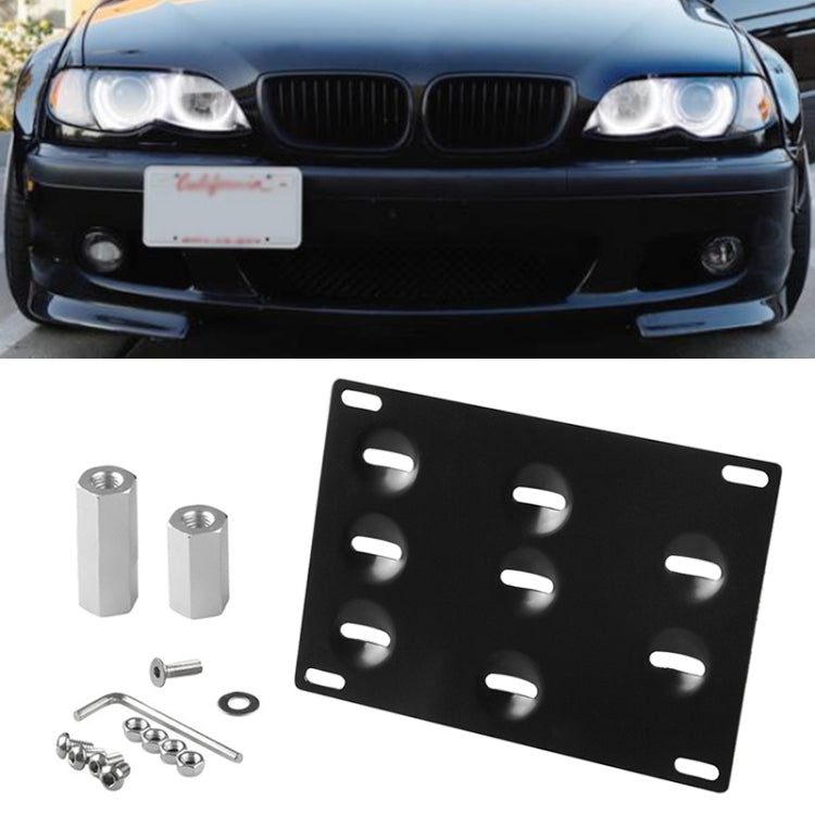 Car Front Bumper Tow Hook License Plate Mounting Bracket Holder for Mitsubishi Lancer-ex, For Mitsubishi Lancer-ex