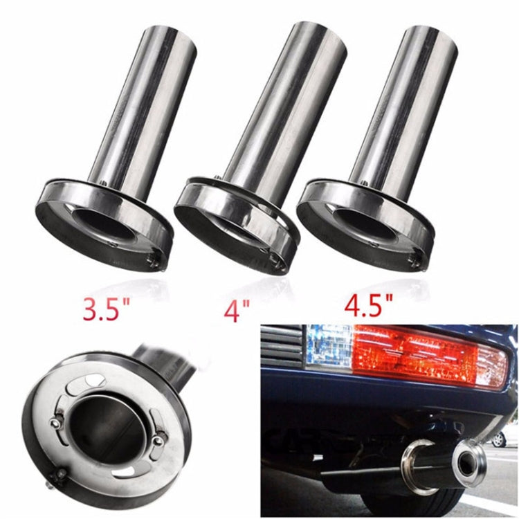 3.5 inch Universal Car 304 Stainless Steel Exhaust Pipe Muffler Unadjustable Tail Muffler Tip , 3.5 inchUnadjustable