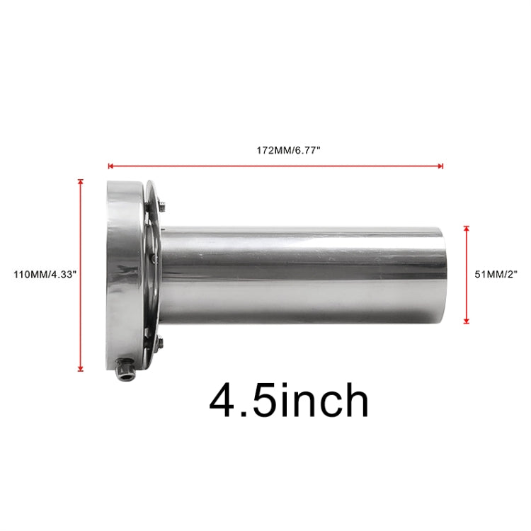 4.5 inch Universal Car 304 Stainless Steel Exhaust Pipe Muffler Unadjustable Tail Muffler Tip , 4 inch.5 Unadjustable