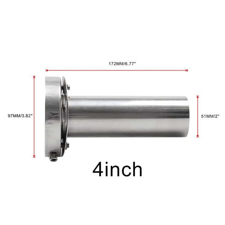 4 inch Universal Car 304 Stainless Steel Exhaust Pipe Muffler Adjustable Tail Muffler Tip , 4 inch Adjustable