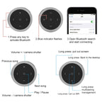 Car Wireless Bluetooth Controller Mobile Phone Multimedia Multi-functional Steering Wheel Remote Controller with Holder, with Holder (Black), with Holder (Silver)