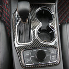 2 PCS Car Water Cup Panel Carbon Fiber Decorative Sticker for Jeep Grand Cherokee 2014-2015, Water Cup (2014-2015)