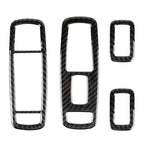 4 PCS Car Window Lift Switch Panel Carbon Fiber Decorative Sticker for Jeep Grand Cherokee, Window Lift Switch