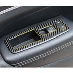 4 PCS Car Window Lift Switch Panel Carbon Fiber Decorative Sticker for Jeep Grand Cherokee, Window Lift Switch
