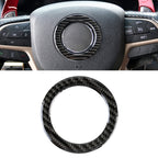 Car Steering Wheel Carbon Fiber Decorative Sticker for Jeep Grand Cherokee 2011-2018, Steering Wheel