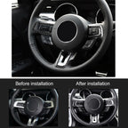 3 PCS Car Steering Wheel Button Decorative Sticker for Ford Mustang 2015-2020, Steering Wheel Button
