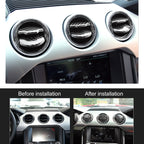 9 PCS Central Air Vents Cover Decorative Sticker Air Outlet Trim Ring for Ford Mustang 2015-2020, Central Air Vents