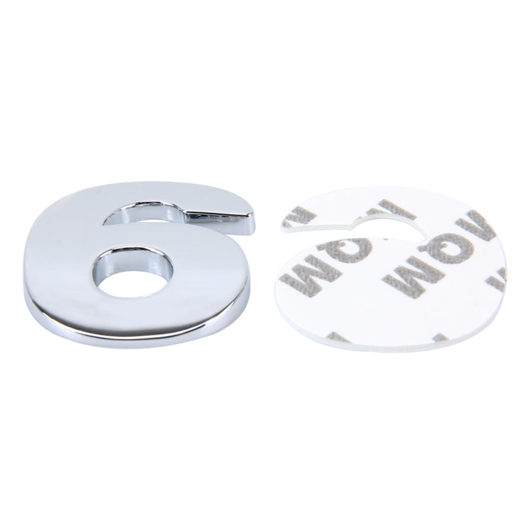 Car Vehicle Badge Emblem 3D Number One Self-adhesive Sticker Decal, Size: 3.6*4.5*0.5cm, 6, 7, 8, 1, 2, 3, 4, 5