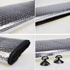 Silver Aluminum Foil Sun Shade Car Windshield Visor Cover Block Front Window Sunshade UV Protect, Size: 140 x 70cm, 140 x 70cm