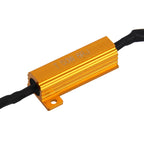 2 PCS 9006 Car Canbus Error Canceller Decoder Load Resistor LED 50W 8 Ohm No Blinking Decoder Heat Resistance Aluminum Case Heat Sink High Power Metal Shell Resistance, 9006